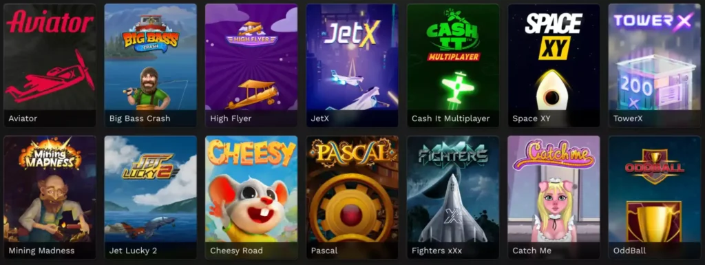 Available Crash Games at Bangawin Casino